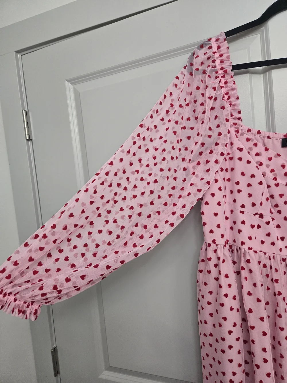Eloquii Pink Dress with Red Heart Print